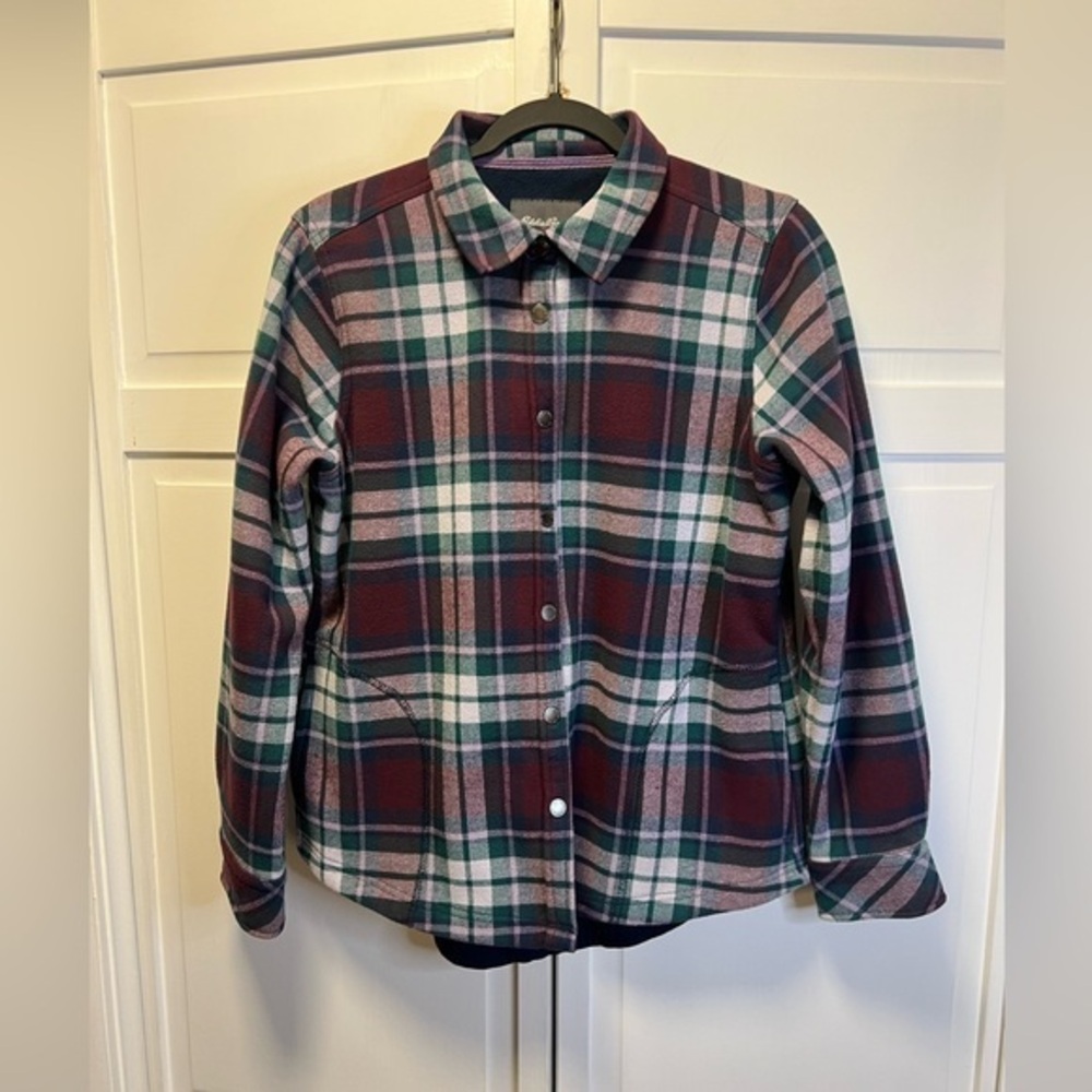 Eddie Bauer Women’s Fleece Lined Shirt/Jacket Shacket Size Women’s Large